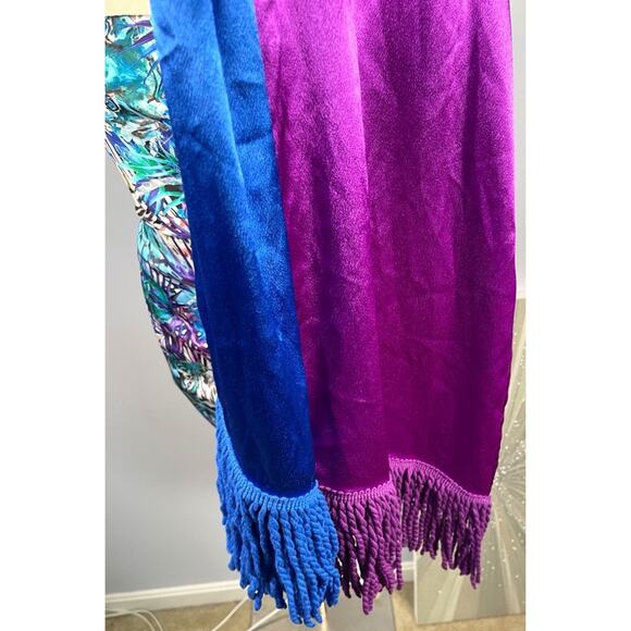 Bronx and Banco Selma Strapless Fringe Ruched Draped Mini Dress Size Small - Picture 7 of 11